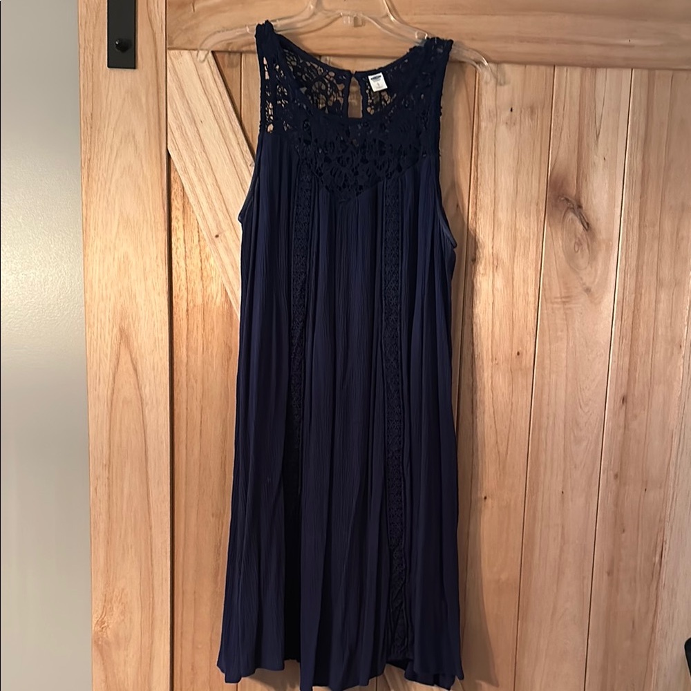 Old Navy Navy Lace Detail Dress